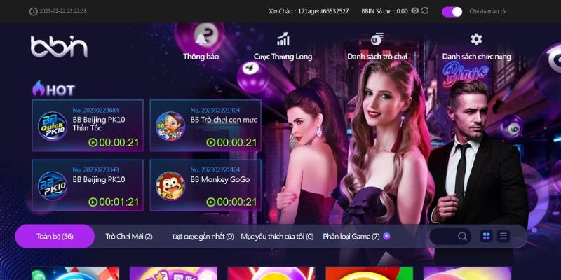 Bbin Casino - Sòng Bài Trực Tuyến Chơi Là Phê, Cược Là Thắng Giao diện độc đáo có độ nhận diện cao